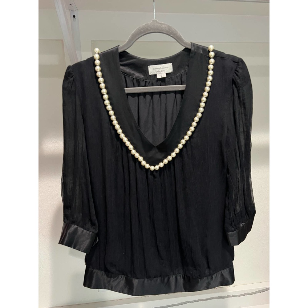 Adampluseve by Adam Lippes Pearl Neckline Blouse Size‎ 2